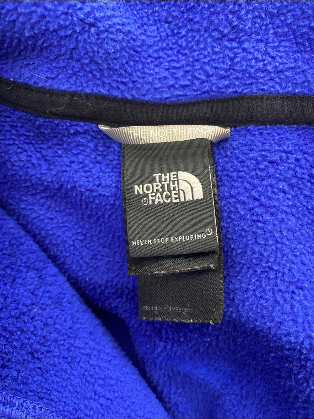 The North Face Women's Blue Striped Half-Zip Hooded Kangaroo Pocket Size S - Picture 2 of 9